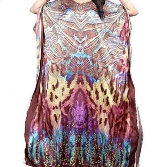 Luxurious Dubai Gold Fleckeld Kaftan Maxi! 10-24W - Picture 4 of 8